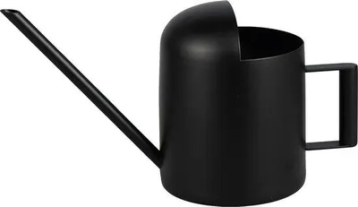Immagine prodotto di Annaffiatoio Unyqoos® da 500 ml, in acciaio inossidabile 18/10 spazzolato, con beccuccio lungo e stretto, colore nero, ideale per piante da interno, bonsai e ufficio (dimensioni: L18×H10×Ø7,5 cm)