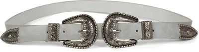 Produktbild von styleBREAKER Gürtel mit doppelter verzierter Schnalle im Western Style, B-Low Belt, Taillengürtel, kürzbar, Damen 03010085