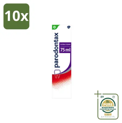 Obrázok produktu pre 10 x Zubná pasta Parodontax Ultra Clean, vhodná pri krvácaní ďasien - 75 ml - Balenie: 10 kusov