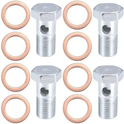 Productafbeelding van Motorfiets schroefset, 35 mm lang - 12 stuks - zilverkleurig - nauwkeurig vervaardigd - duurzaam metaal