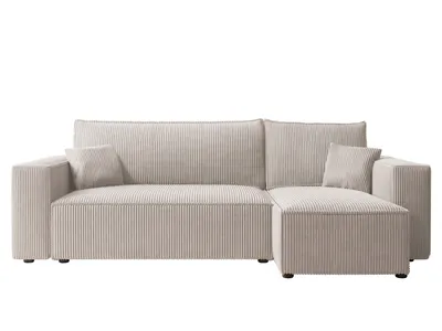 Produktbild von Idohome Ecksofa, Eckcouch mit Schlaffunktion – universell rechts/links montierbar – Modernes Schlafsofa & Couchgarnitur Farbe: Beige Paris Poso 100