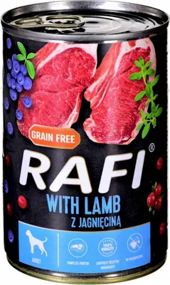 Produktbild von Dolina Noteci Rafi, Adult, jede Rasse, Riese (≥45 kg), Groß (26-44 kg), Mittelgroß (11-25 kg), Klein (5-10 kg), Mini (≤4 kg), Lamm, 400 g