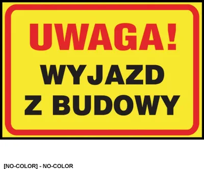 Zdjęcie produktu dla Z-TB29 - Tablice budowlane „Uwaga! Wyjazd z budowy ” - 250x350