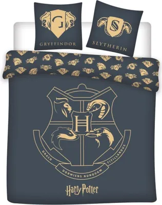 Obrázek produktu pro Povlak na přikrývku Harry Potter s logem - 240 x 220 cm polyester