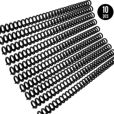 Image de KW-trio 10pcs Plastic 30-Hole Loose Leaf Binders Ring Binding Spines 85 Sheets Capacity for DIY Paper Notebook Album Office School Supplies
