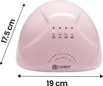 Obrázek produktu pro Avizar, UV-LED lampa na nehty 19 W s automatickým senzorem, růžová