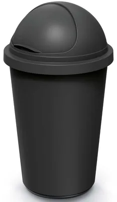 Produktbild von MONZANA® Mülleimer Küche 50L mit Schiebedeckel 100% Recycelter Kunststoff Abfalleimer Büro Müllsackhalterung Papierkorb Biomüll Gelber Sack Schwarz