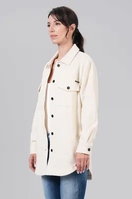 Produktbild von M.O.D Miracle of Denim Overshirt Jacken Damen Chalk