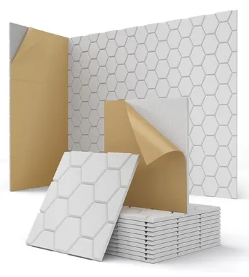 Produktbild von Akustikpaneele, 30 x 30 cm - selbstklebend - schallabsorbierend - ideal für Büro und Zuhause - Luxento
