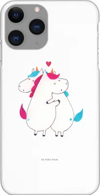Produktbild von Mr. & Mrs. Panda Iphone 11 Pro Handyhülle Einhorn Mitteilung - Weiß - Geschenk, Premium Kunststoff, Valentinstag, Unicorn, Liebe, Spruch, Handy Case, Einhörner, Lustig