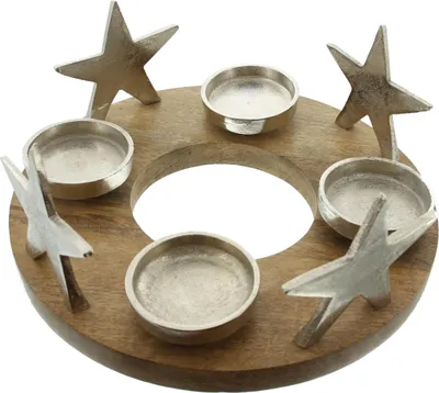 Produktbild von Adventskranz "Silbersterne"