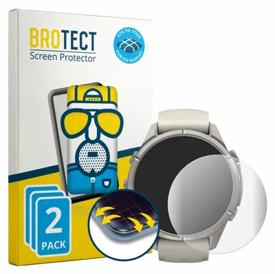 Produktbild von 2x BROTECT Fullscreen Schutzfolie für Garmin Fenix 9 Pro (43 mm) Displayschutz Folie Fullcover Matt Entspiegelungsfolie