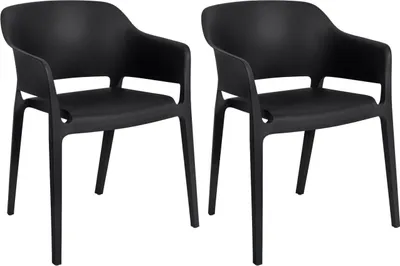 Produktbild von 2er Set Stapelstühle Puebla schwarz