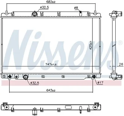 Produktbild von NISSENS 606298 Kühler Wasserkühler Motorkühler für HONDA CR-V V (RW, RT)