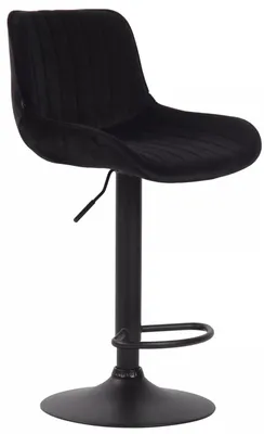 Productafbeelding van And Outdoor Match barkruk Misty - zwart - Zithoogte 60-82 cm - Set van 2 - In hoogte verstelbaar - Geschikt voor keuken en bar - Met rugleuning - Ergonomische barkrukken