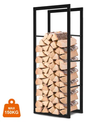 Immagine prodotto di ISOISL - Porta legna da ardere, supporto per legna, 100*40*25 cm, realizzato in metallo resistente alle intemperie, porta legna, scaffale per legna