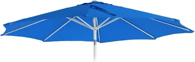 Image de Housse de rechange pour parasol N19, housse de rechange pour parasol, Ø 3m tissu/textile ~ bleu