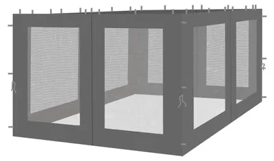 Imagen del producto de Juego de 4 paneles laterales con mosquitera para pabellón de 3x3 metros