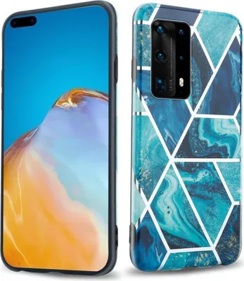 Produktbild von Cadorabo Schutzhülle für Huawei P40 Hülle in Blau TPU Handyhülle Etui Case Cover