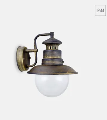 Immagine prodotto di Applique LIMASSOL 1xE27/40W, IP44, nero antico/oro L: 250, L: 215, H: 270, dimmerabile