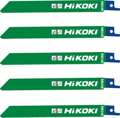 Produktbild von HIKOKI Satz mit 5 Säbelsägeblättern RM34B/S922AF 19x128,5x150mm 752012 EAN: 5017658057466
