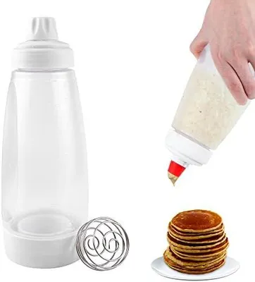 Produktbild von 2 Teigportionierer Pfannkuchen,1000ml Teigportionierer mit Skala und Mischkugel Hand Batter Dispenser für Pancakes Muffins Crepes Waffeln
