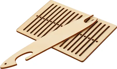 Produktbild von 2-teiliges Webstuhl-Set, Holzgürtel-Webstuhl, Webschiffchen-Werkzeuge, Kunsthandwerk für Armband, Tasche, Gürtel, Kameragurt