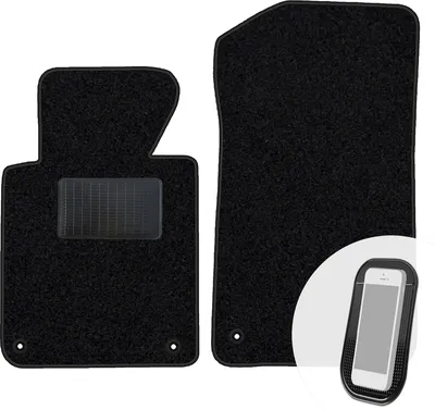 Produktbild von moto-MOLTICO Vorne Fußmatten Auto Velours Autoteppiche Schwarz Automatten Set 2-teilig passend für BMW 3er E46 Cabrio 2000-2007