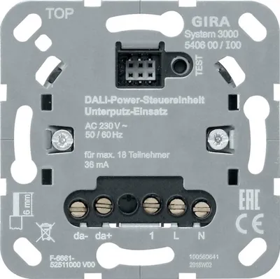 Image de GIRA 540600 540600 S3000 DALI-Power-Steuereinheit UP (540600)