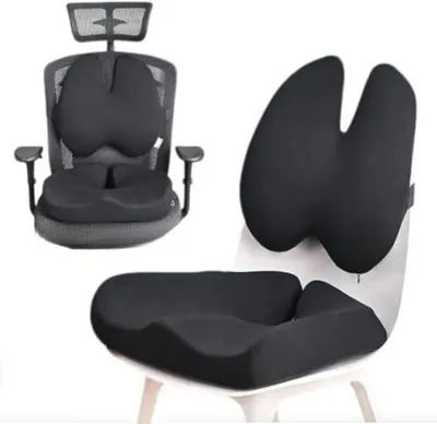Produktbild von Orthopädisches Lendenkissen 2in1 Sitz und Rücken für Büro, Auto, Stuhl, Sessel