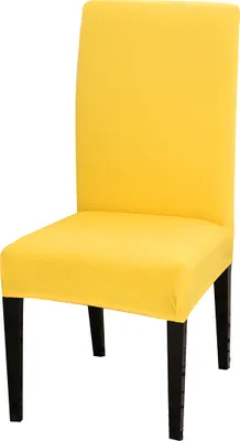 Immagine prodotto di Coprisedia unicolore elasticizzato, coprisedia elastico moderno per casa cucina hotel, giallo