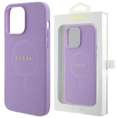 Produktbild von Guess Guhmp15Xpsahmcu Iphone 15 Pro Max 6.7"" Fioletowy/Purple Hardcase Saffiano Magsafe