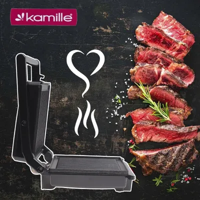 Produktbild von Elektrischer Ausklappbarer Sandwichtoaster Kamille Km-6721
