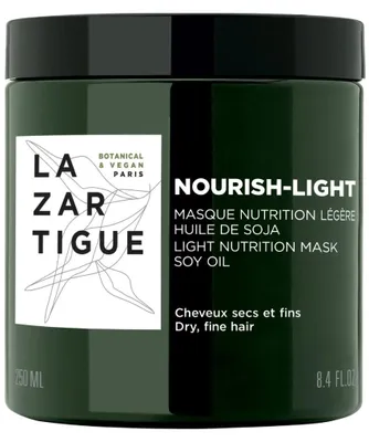 Produktbild von Lazartigue, Nourish-Light, vegane Crememaske zur Haarbehandlung, feuchtigkeitsspendend, nach dem Shampoo, 250 ml