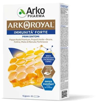 Immagine prodotto di Arkoroyal Immunita' Senza Zucchero 10 Flaconcini Da 15 Ml