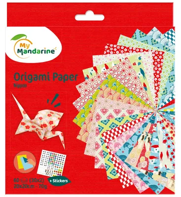 Produktbild von Avenue Mandarine 3x Origami Paper, Nippon, 60 Bl 20x20 cm, 70g Mehrfarbig OR514C