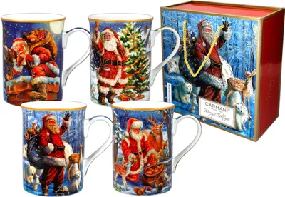 Obrázok produktu pre Sada 4 vianočných hrnčekov - Father Christmas (CARMANI)
