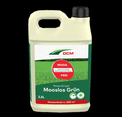 Produktbild von Cuxin DCM Rasendünger Mooslos Grün 2,5 L