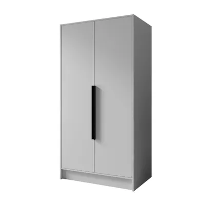 Produktbild von Kleiderschrank Goya I 100 cm (weiß, schwarze Griffe)