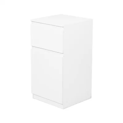 Obrázok produktu pre Komoda, biela, šírka 40 cm, s 1 zásuvkou | Nočný stolík do spálne, kancelárie, obývačky alebo chodby | Rozmery: 40x40x75 cm