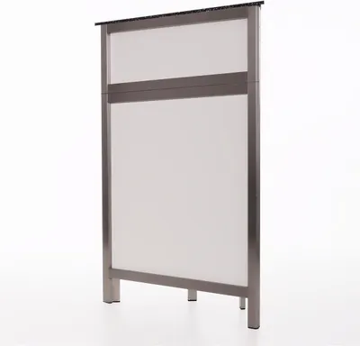Produktbild von 45° Eckteil für Multitheken Front schwarz Stracciatella