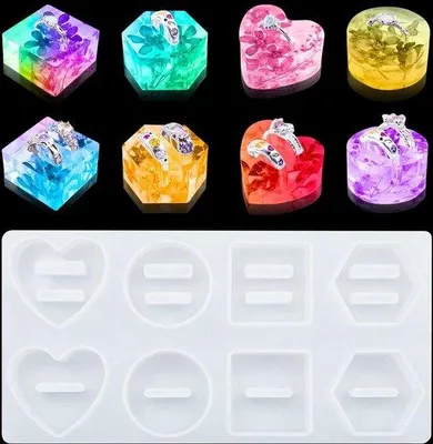 Produktbild von Silikon-Ringform - Ringform aus Silikon - Schmuck-Regal - Dekorationsform für den Haushalt