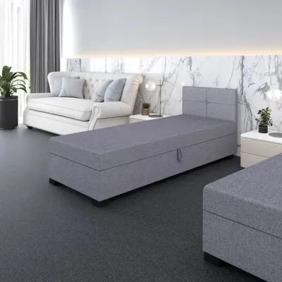 Obrázok produktu pre Čalúnená jednolôžková posteľ 100x195 LEJLA 1 - šedá
