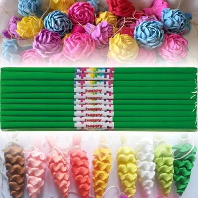 Produktbild von Happy Color Krepppapier 10 Rollen Grün 50x200cm Bastelpapier