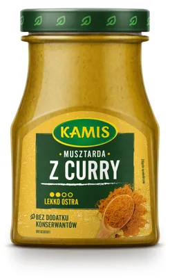 Produktbild von Kamis Senf mit Curry, 185 g