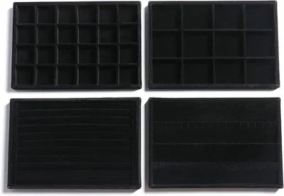 Produktbild von Schubfach-Organizer für Schmuck - Sammlung für Frauen und Mädchen - Schmucktray - Schmuck-Box - Schmuckfach - Set aus 4 Stücken