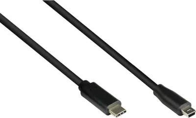 Obrázok produktu pre Kábel USB-C na Mini-B, 5-pinový, 3 m, dvojito tienený, čierny