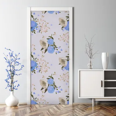 Produktbild von Dekorative Türtapete selbstklebend Klebefolie Türposter Türaufkleber Exotische Blätter 70 x 200 cm