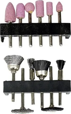 Produktbild von Easy Work Schleifstift- und Bürstensatz für Bohrmaschinen, mehrfarbig, 12-teilig (1 Set)