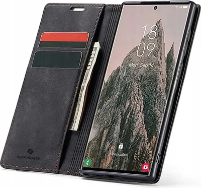 Immagine prodotto di Custodia per telefono con patta SPACECASE Wallet per Galaxy S24 Ultra Nero